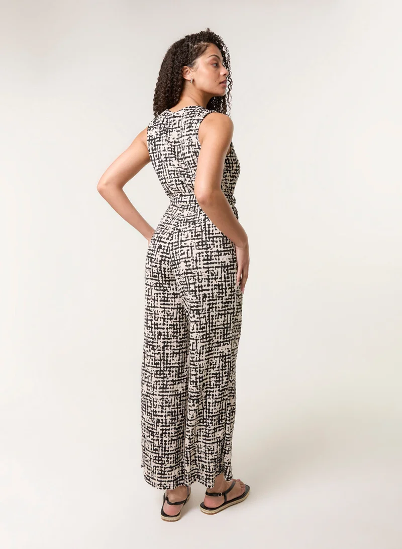 بلو فانيلا Sleeveless Belted Jumpsuit